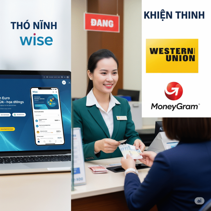 Cách đổi tiền Euro Đức 2025 an toàn qua ngân hàng, ứng dụng Wise và dịch vụ chuyển tiền quốc tế.