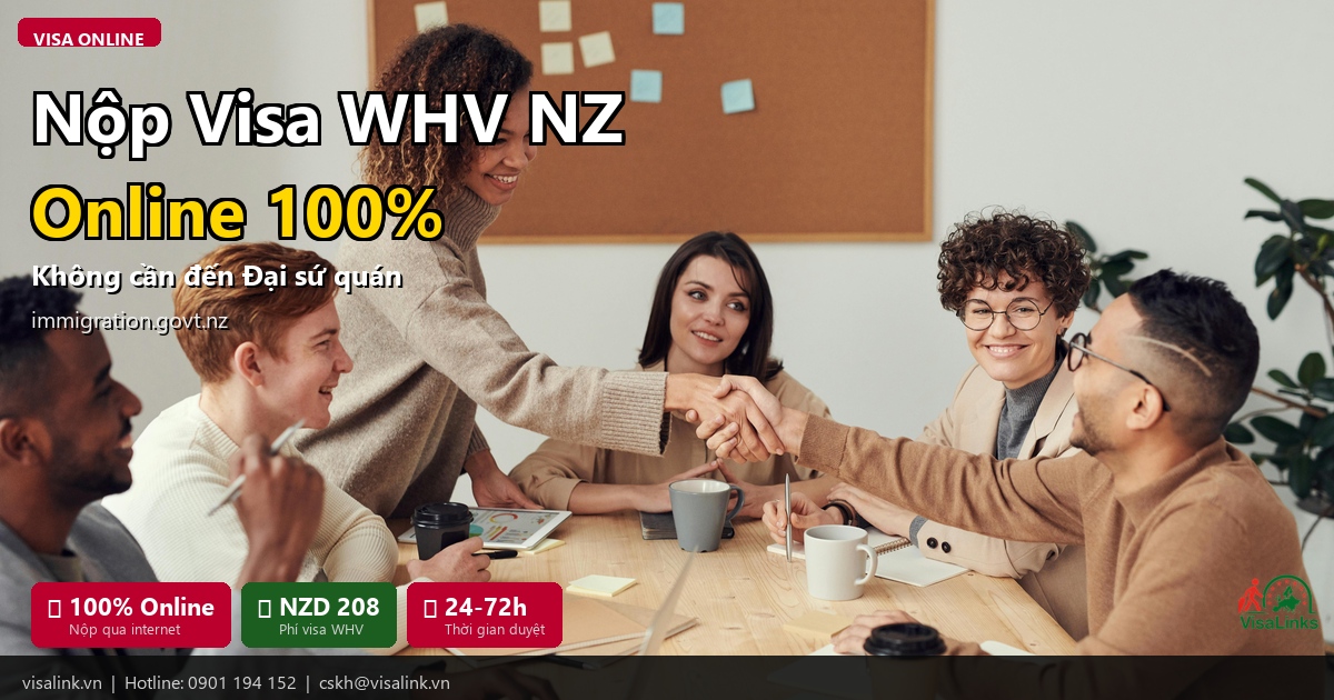 Quy trình nộp visa Working Holiday New Zealand online – NZD 208 duyệt trong 24-72h | Visalink