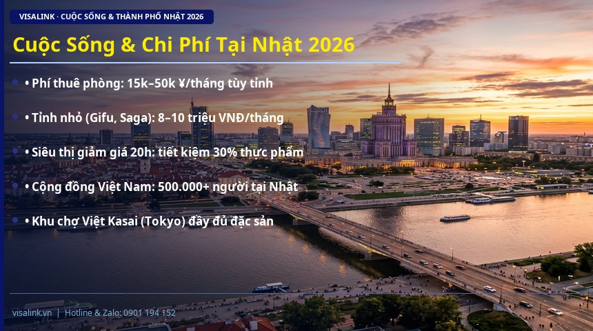 Cuộc Sống & Chi Phí Tại Nhật 2026 chi phí đi xkld nhật bản 2026 – cuộc sống & chi phí tại nhật 2026 – visalink.vn