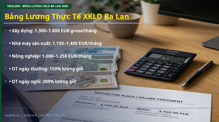 Bảng Lương Thực Tế XKLD Ba Lan xkld ba lan hay đức 2026 – bảng lương thực tế xkld ba lan – visalink.vn
