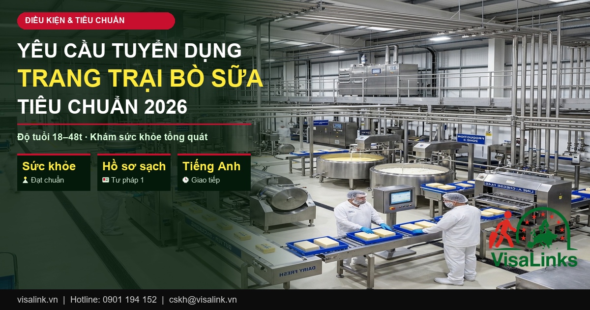 Đơn Hàng Trang Trại Bò Sữa Hy Lạp 2026: Lương 1.150 EUR, Điều Kiện, Quy Trình Chi Tiết 2 đơn hàng trang trại bò sữa Hy Lạp 2026 điều kiện tiêu chuẩn tuyển dụng Visalink