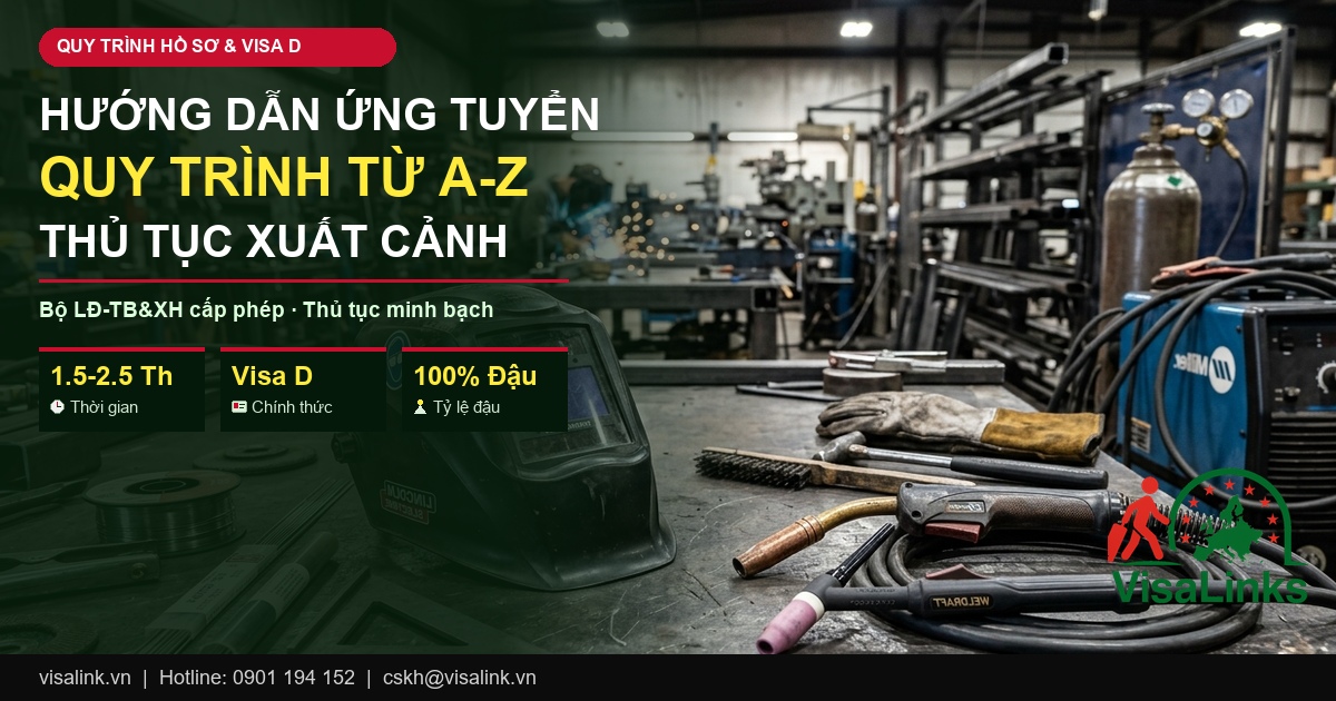 Hướng dẫn thủ tục hồ sơ và quy trình xin visa XKLĐ Đài Loan 2026 - Visalink