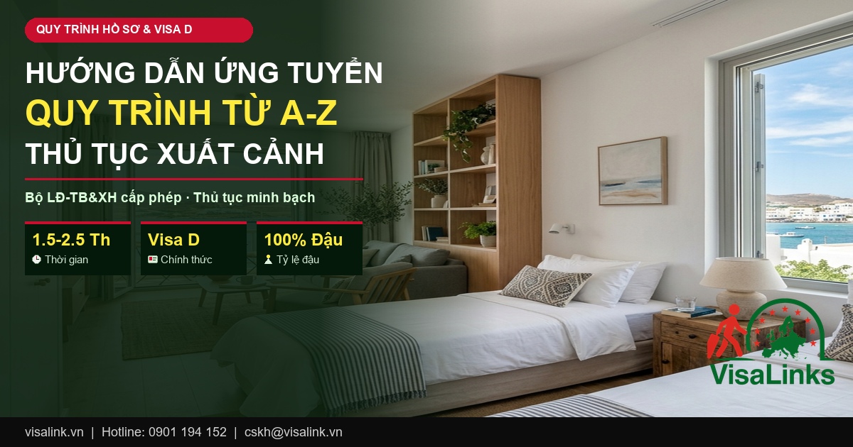 Hướng dẫn thủ tục hồ sơ và quy trình xin visa XKLĐ Đài Loan 2026 - Visalink