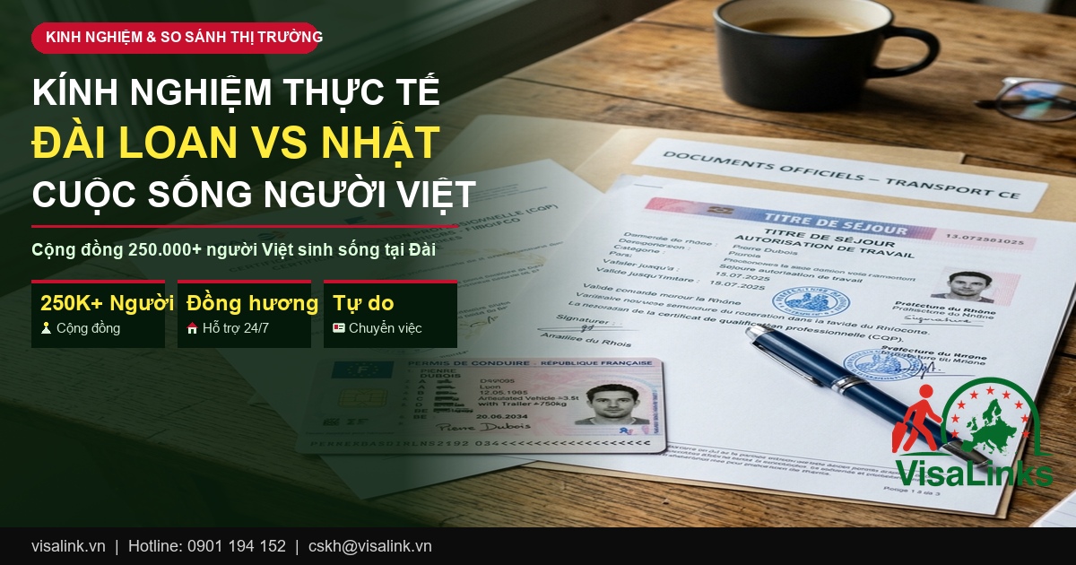 So sánh phúc lợi cuộc sống và đơn hàng XKLĐ Đài Loan 2026 - Visalink
