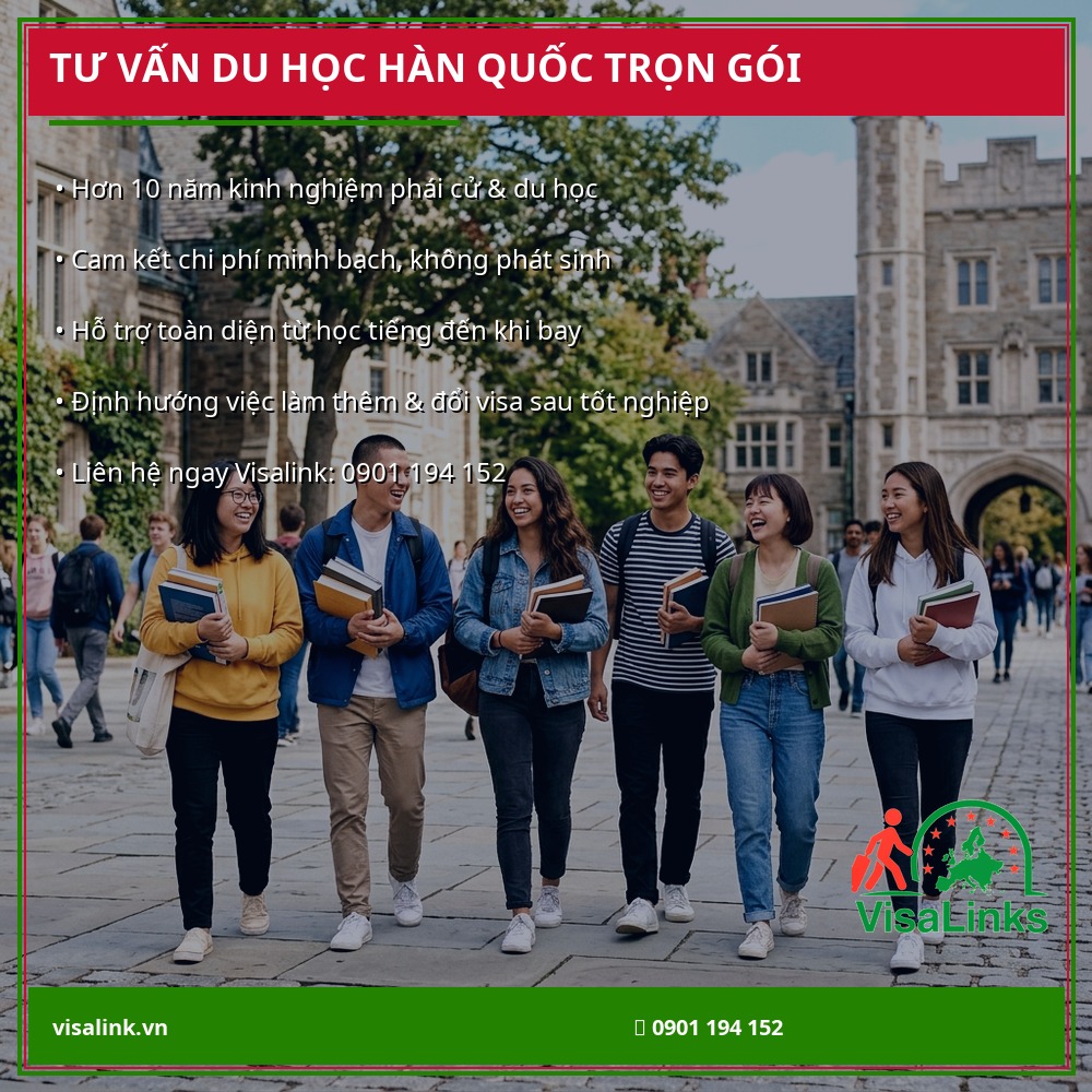 Dịch vụ tư vấn du học Hàn Quốc trọn gói uy tín Visalink