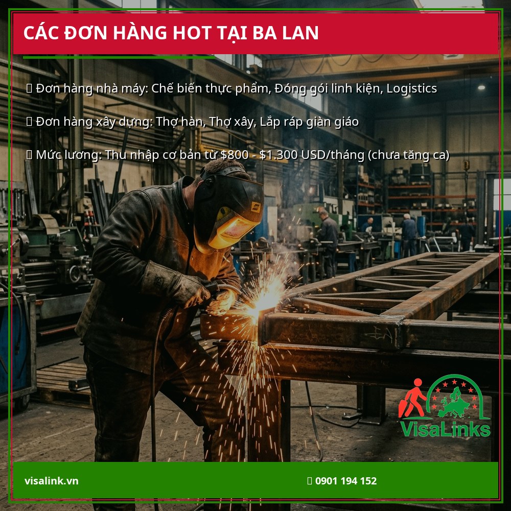 Các đơn hàng và mức lương Ba Lan 2026
