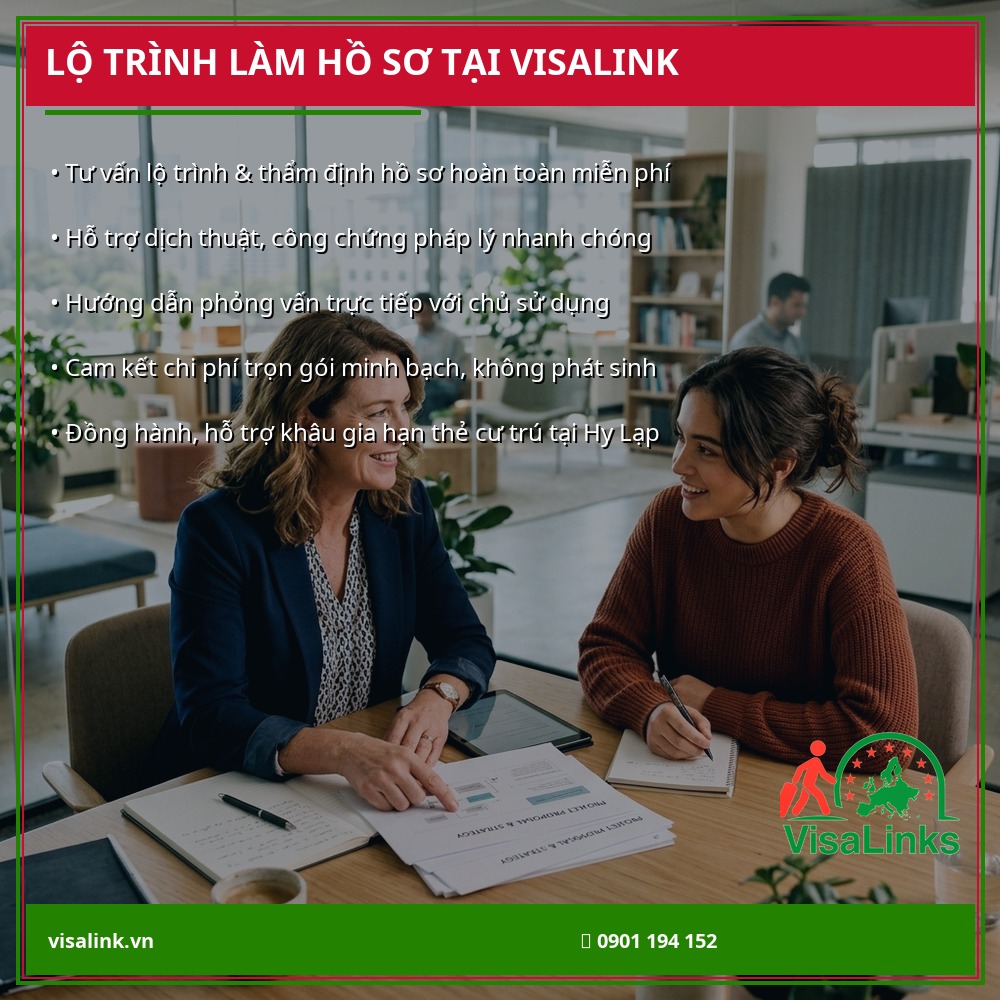 Lộ trình làm hồ sơ đơn hàng nông nghiệp Hy Lạp tại Visalink - Visalink