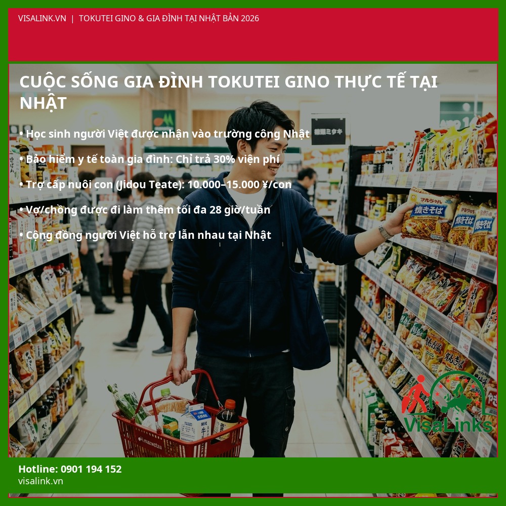 Cuộc Sống Gia Đình Lao Động Tokutei Gino Tại Nhật Bản 2026 – Visalink Cuộc sống thực tế của gia đình lao động Tokutei Gino tại Nhật Bản 2026 – Trẻ em học trường Nhật – Visalink