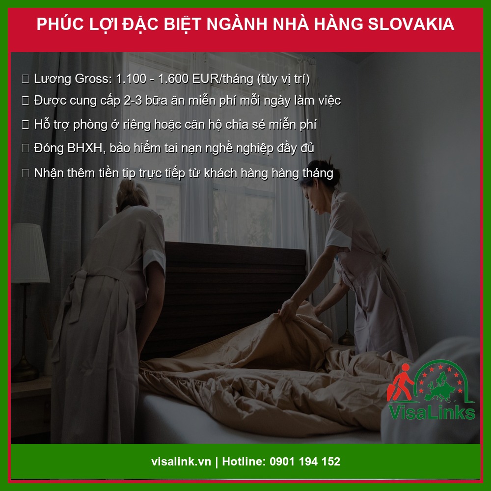 Đơn Hàng Nhân Viên Nhà Hàng Khách Sạn Slovakia 2026 – Lương 1.100–1.600 EUR 3 Đơn hàng nhân viên nhà hàng khách sạn slovakia 2026 – Lương phụ bếp đầu bếp phục vụ Slovakia bao ăn ở - Visalink – Visalink