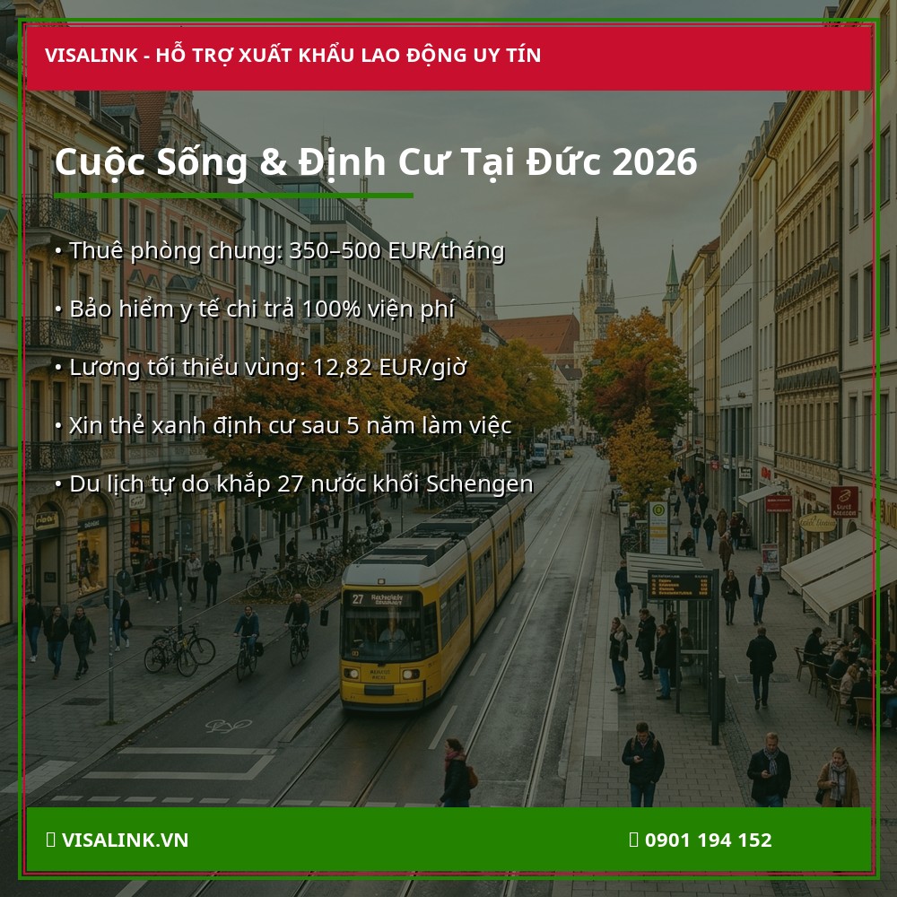 Cuộc sống và cơ hội định cư tại Đức - XKLD Đức 2026 - Visalink