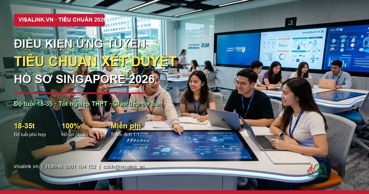Muốn đi du học Singapore cần những gì 2026? Hướng Dẫn Chi Tiết A-Z & Kinh Nghiệm Thực Tế - Điều kiện tuyển chọn - Visalink