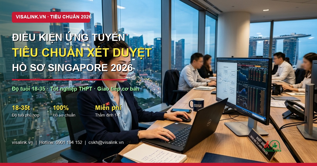 Visa đi Sing bao nhiêu tiền 2026? Hướng Dẫn Chi Tiết A-Z & Kinh Nghiệm Thực Tế 2 Visa đi Sing bao nhiêu tiền 2026? Hướng Dẫn Chi Tiết A-Z & Kinh Nghiệm Thực Tế - Điều kiện tuyển chọn - Visalink