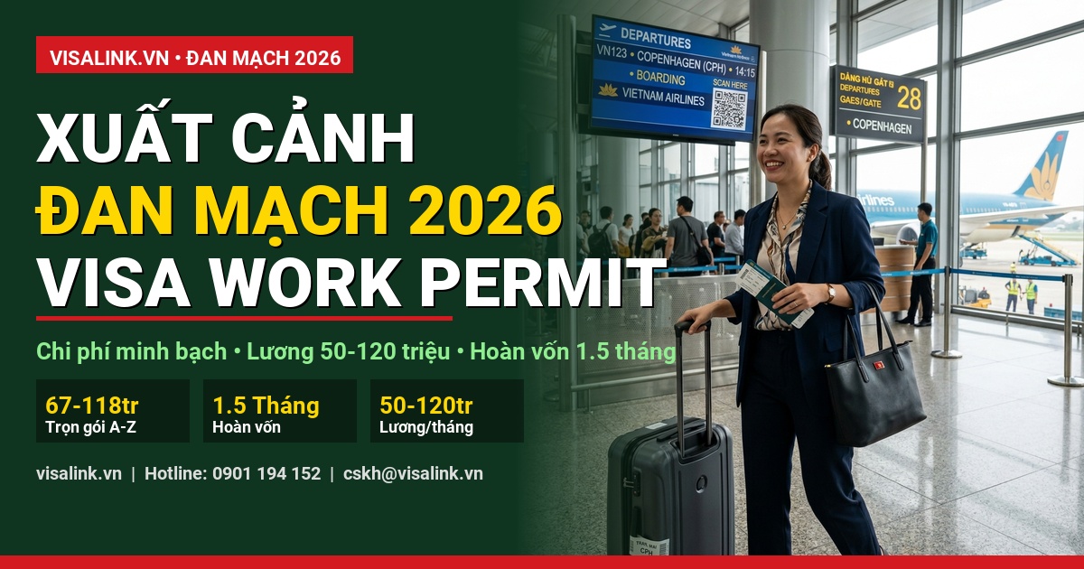 phí đi xklđ đan mạch visa xuất cảnh