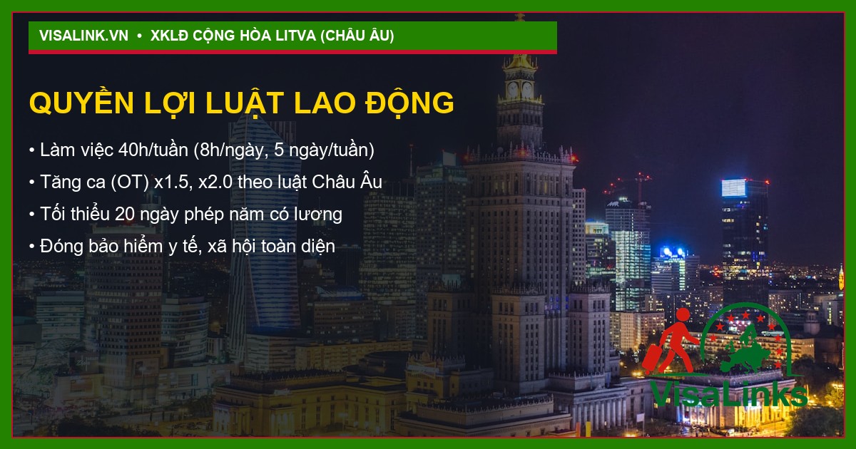 Tuyển Thợ Xây Gạch Và Thợ Bê Tông Tại Cộng Hòa Litva (Lithuania) 2026: Thu Nhập 1200 - 1500 EUR 4 Quy trình xuất cảnh 6 bước Visalink Litva