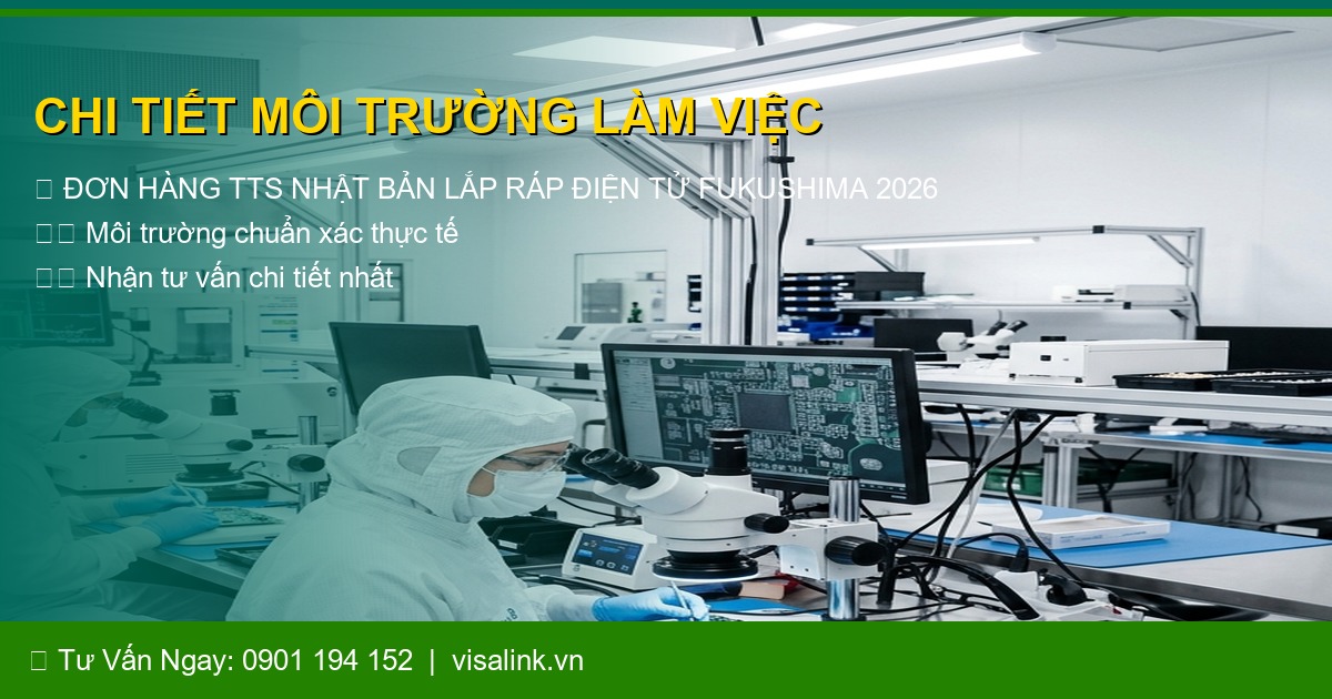 đơn hàng tts nhật bản lắp ráp điện tử fukushima 2026 - Chi tiết công việc chuẩn xác