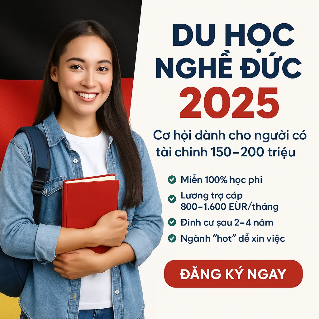 Du học nghề Đức 2025: Cơ hội vàng cho người có tài chính 150–200 triệu 1 Du học nghề Đức 2025: Cơ hội vàng cho người có tài chính 150–200 triệu
