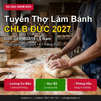 Tuyển Thợ Làm Bánh - Du học nghề Đức 2027