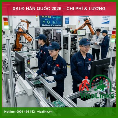 Lao động Việt Nam làm việc tại nhà máy điện tử Hàn Quốc – XKLĐ Visa E9 2026