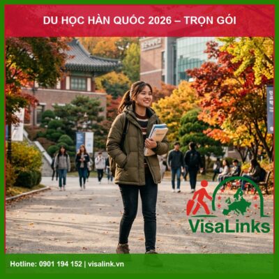 Du học sinh Việt Nam trên khuôn viên đại học Hàn Quốc mùa thu 2026
