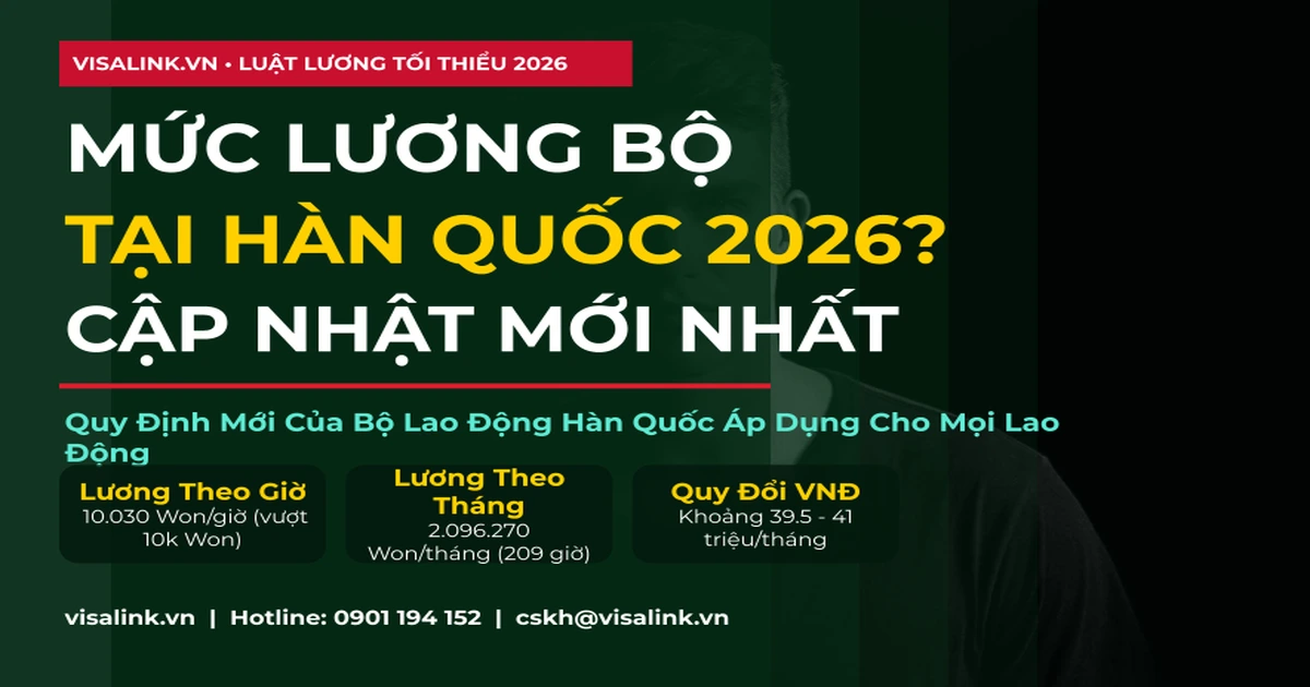 Mức Lương Bộ Tại Hàn Quốc Năm 2026 Là Bao Nhiêu - Cẩm nang chi tiết 2026 | Visalink