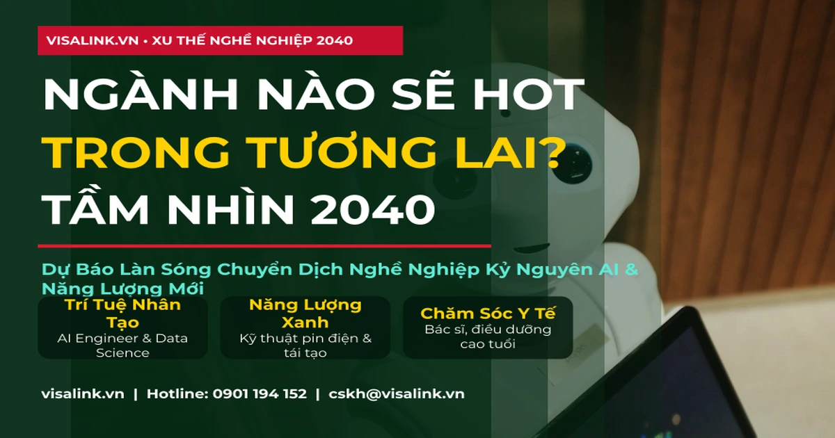 Ngành Nào Sẽ Hot Trong Tương Lai 2040? Tầm Nhìn 15 Năm & Nghề Bất Tử 1 Ngành Nào Sẽ Hot Trong Tương Lai 2040 - Cẩm nang chi tiết 2026 | Visalink