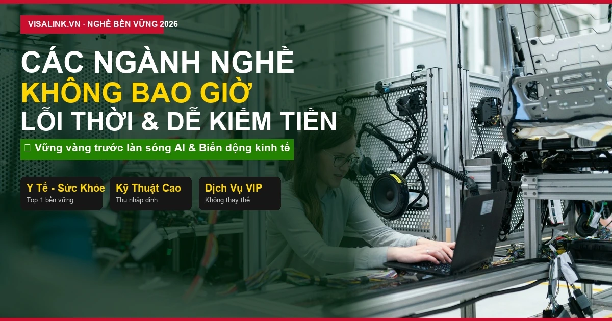 Các Ngành Nghề Không Bao Giờ Lỗi Thời Và Dễ Kiếm Tiền Nhất 2026 | Visalink