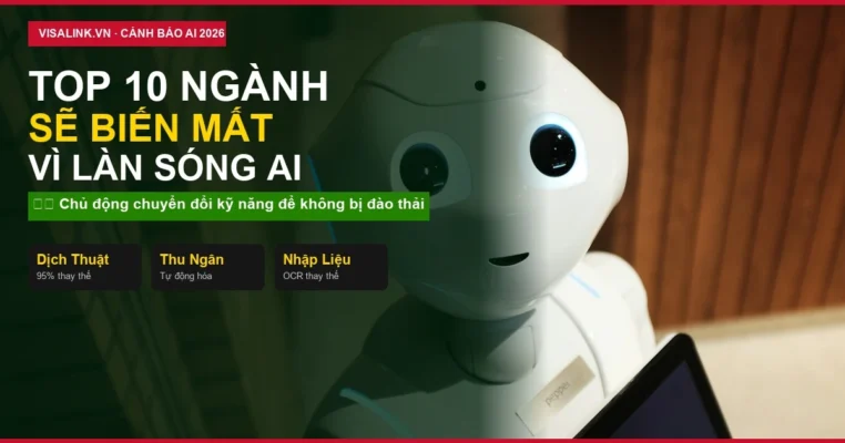 10 ngành nghề sẽ biến mất và nguy cơ từ AI 2026 - Visalink