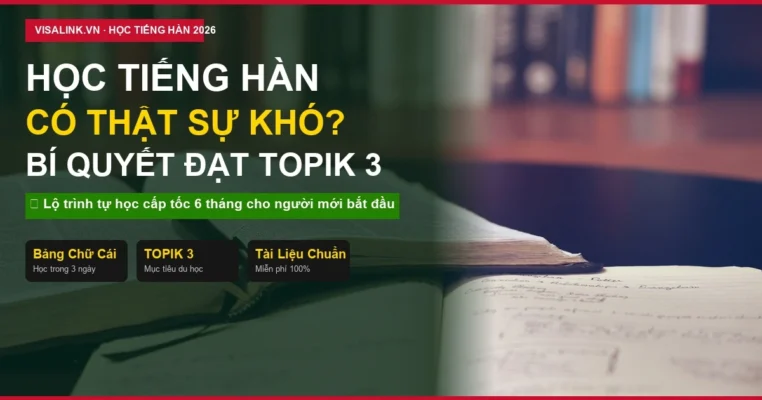 Học tiếng Hàn có khó không và kinh nghiệm học đỗ Topik nhanh - Visalink