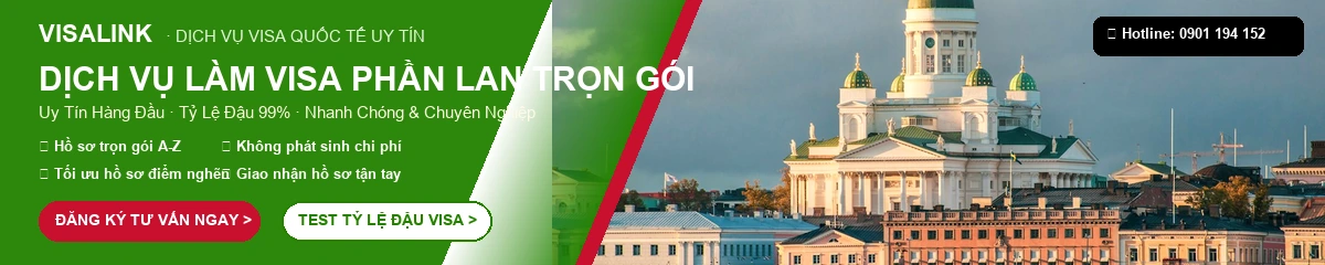 Dịch Vụ Làm Visa Phần Lan Trọn Gói 2026 – Tỷ Lệ Đậu 99% | Visalink 1 Dịch vụ làm visa Phần Lan trọn gói uy tín tỷ lệ đậu 99% - Visalink