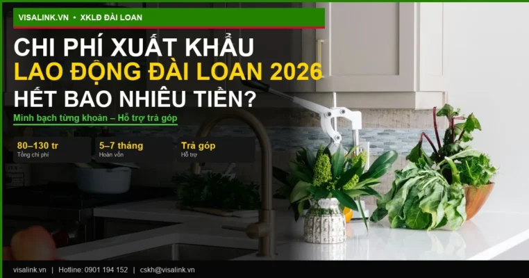 chi phi di xuat khau lao dong dai loan 2026 visalink
